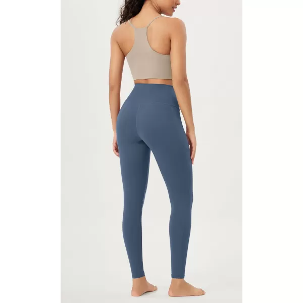 ODODOS Cloud Feeling Crossover 78 Leggings with Pockets for Women 25quot  28quot V High Wasit Lounge Yoga PantsInk Blue