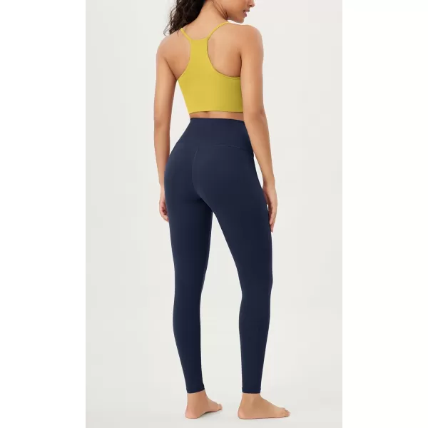 ODODOS Cloud Feeling Crossover 78 Leggings with Pockets for Women 25quot  28quot V High Wasit Lounge Yoga PantsNavy