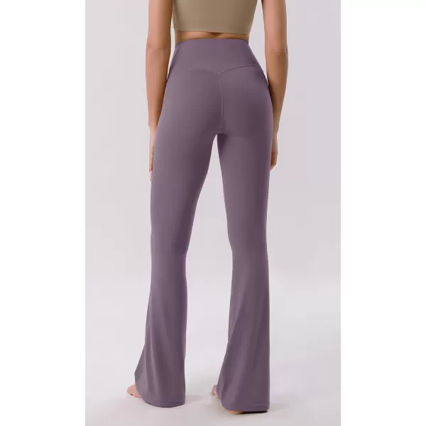 ODODOS Cloud Feeling Crossover High Waist Flared Pants for Women Bootcut Yoga Pants with Back Pocket3032quot InseamAsh Violet