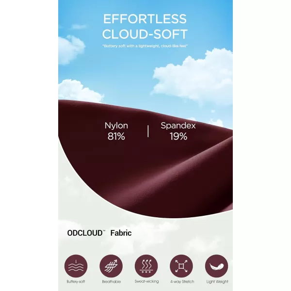 ODODOS Cloud Feeling Crossover High Waist Flared Pants for Women Bootcut Yoga Pants with Back Pocket3032quot InseamBurgundy