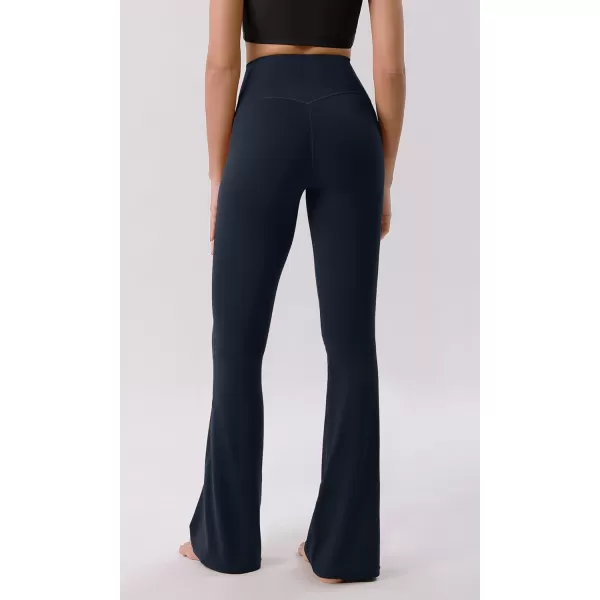 ODODOS Cloud Feeling Crossover High Waist Flared Pants for Women Bootcut Yoga Pants with Back Pocket3032quot InseamDeep Navy