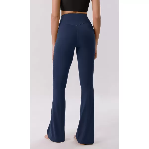 ODODOS Cloud Feeling Crossover High Waist Flared Pants for Women Bootcut Yoga Pants with Back Pocket3032quot InseamNavy