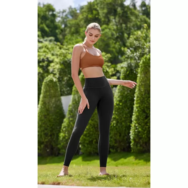 ODODOS Cloud Feeling Halter Sports Bra for Women Padding Cut Out Racerback Yoga Tank TopCaramel