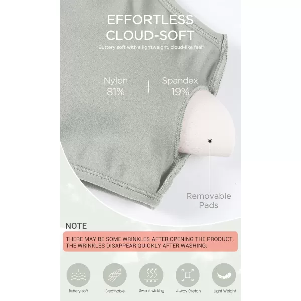ODODOS Cloud Feeling Halter Sports Bra for Women Padding Cut Out Racerback Yoga Tank TopLime Stone