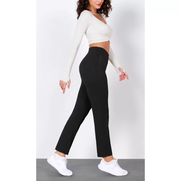 ODODOS Cloud Feeling Jogger Pants with Pockets for Women High Waist Sweatpants Casual Lounge Ankle PantsBlack