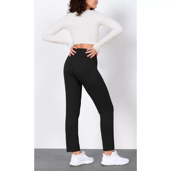 ODODOS Cloud Feeling Jogger Pants with Pockets for Women High Waist Sweatpants Casual Lounge Ankle PantsBlack