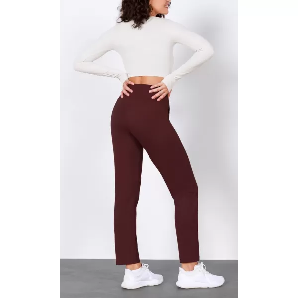 ODODOS Cloud Feeling Jogger Pants with Pockets for Women High Waist Sweatpants Casual Lounge Ankle PantsBurgundy