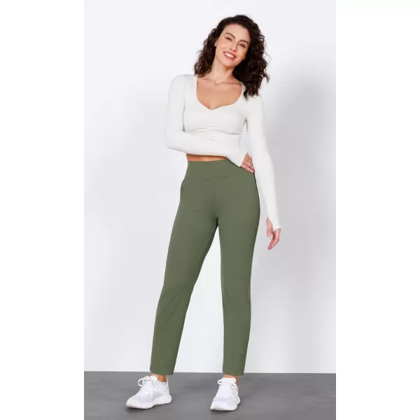 ODODOS Cloud Feeling Jogger Pants with Pockets for Women High Waist Sweatpants Casual Lounge Ankle PantsDark Olive