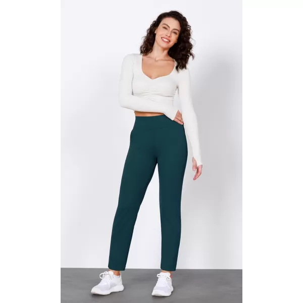 ODODOS Cloud Feeling Jogger Pants with Pockets for Women High Waist Sweatpants Casual Lounge Ankle PantsForest Teal