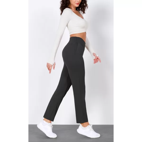ODODOS Cloud Feeling Jogger Pants with Pockets for Women High Waist Sweatpants Casual Lounge Ankle PantsOnyx Black Grey