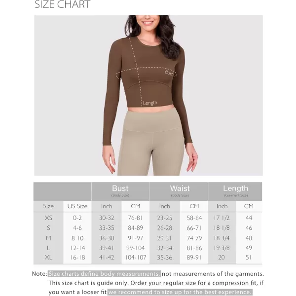 ODODOS Cloud Feeling Long Sleeve Crop Tops for Women Crew Neck Athletic Gym Workout Yoga Tee ShirtsShaker Beige