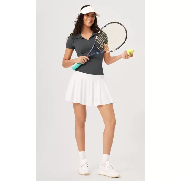 ODODOS Cloud Feeling Short Sleeve Polo Shirts for Women Lightweight Buttery Soft Summer Tennis Golf TopsCharcoal