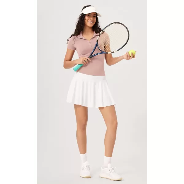 ODODOS Cloud Feeling Short Sleeve Polo Shirts for Women Lightweight Buttery Soft Summer Tennis Golf TopsDusty Pink