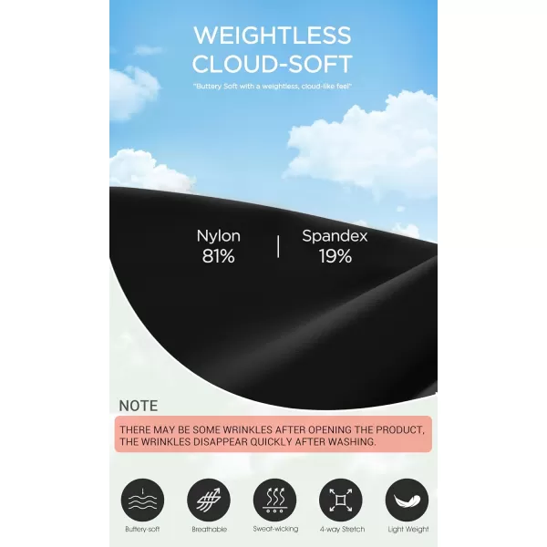 ODODOS Cloud Feeling Short Sleeve Tee for Women Curved Hem Crew Neck Crop Tops Summer Yoga TShirtsBlack