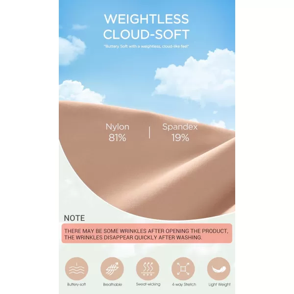 ODODOS Cloud Feeling Short Sleeve Tee for Women Curved Hem Crew Neck Crop Tops Summer Yoga TShirtsClay