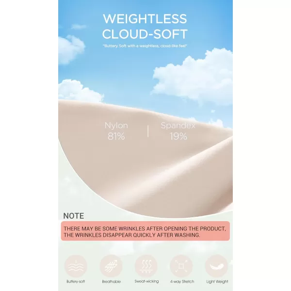 ODODOS Cloud Feeling Short Sleeve Tee for Women Curved Hem Crew Neck Crop Tops Summer Yoga TShirtsSand
