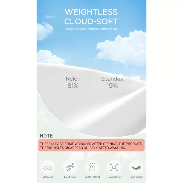 ODODOS Cloud Feeling Short Sleeve Tee for Women Curved Hem Crew Neck Crop Tops Summer Yoga TShirtsWhite