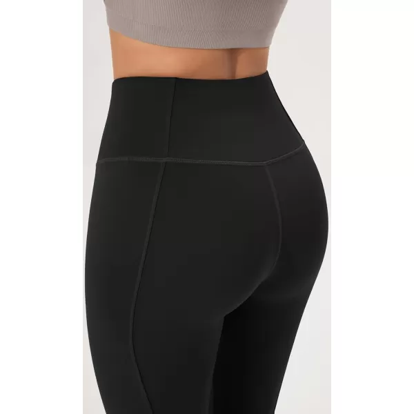 ODODOS Cloud Feeling SplitHem Flared Pants for Women 29quot 31quot High Waisted Lounge Bootcut Yoga PantsBlack