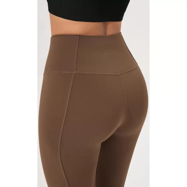 ODODOS Cloud Feeling SplitHem Flared Pants for Women 29quot 31quot High Waisted Lounge Bootcut Yoga PantsBrunette
