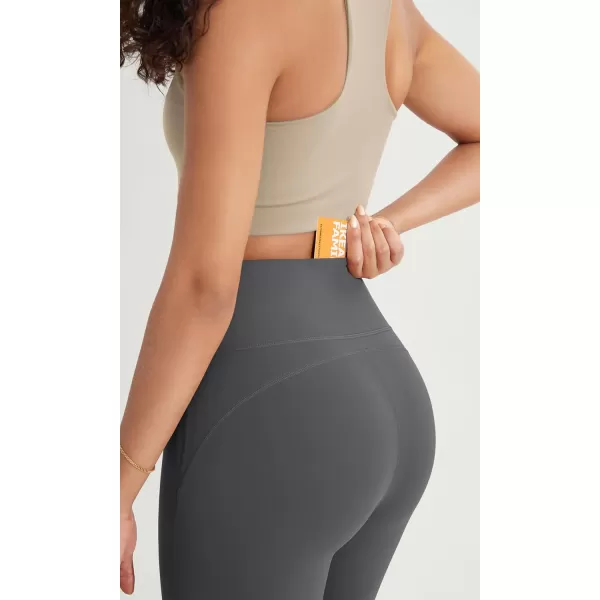ODODOS Cloud Feeling Straight Leg Pants with Back Pocket for Women High Waist Casual Lounge Yoga Pants 28quot  30quot InseamCharcoal