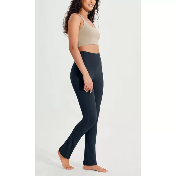 ODODOS Cloud Feeling Straight Leg Pants with Back Pocket for Women High Waist Casual Lounge Yoga Pants 28quot  30quot InseamDeep Navy