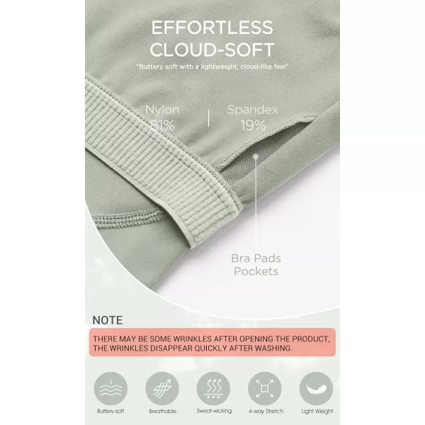 ODODOS Cloud Feeling Tank Bra for Women U Back Wirefree Longline Sports Bra Yoga Crop TopLime Stone