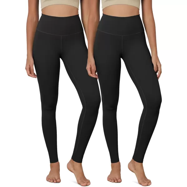 ODODOS ODCLOUD 2Pack Buttery Soft Lounge Yoga Leggings for Women 23quot  25quot 28quot High Waist Yoga Pants1blackblack
