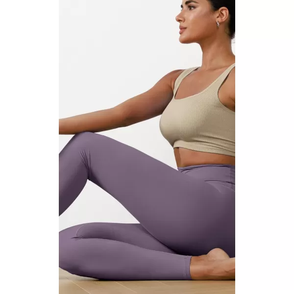 ODODOS ODCLOUD 2Pack Buttery Soft Lounge Yoga Leggings for Women 23quot  25quot 28quot High Waist Yoga PantsBlackash Violet