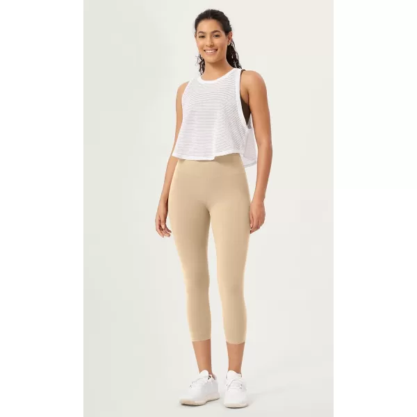 ODODOS ODCLOUD 2Pack Buttery Soft Lounge Yoga Leggings for Women 23quot  25quot 28quot High Waist Yoga PantsBlackbeige