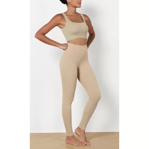 ODODOS ODCLOUD 2Pack Buttery Soft Lounge Yoga Leggings for Women 23quot  25quot 28quot High Waist Yoga PantsBlackbeige
