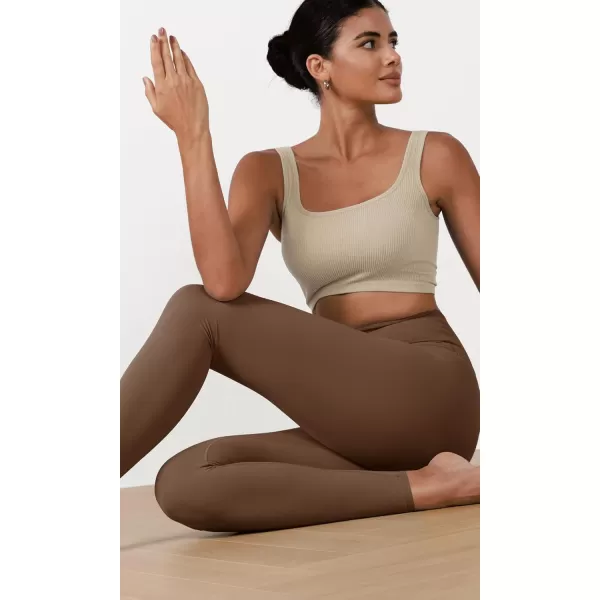 ODODOS ODCLOUD 2Pack Buttery Soft Lounge Yoga Leggings for Women 23quot  25quot 28quot High Waist Yoga PantsBlackbrunette