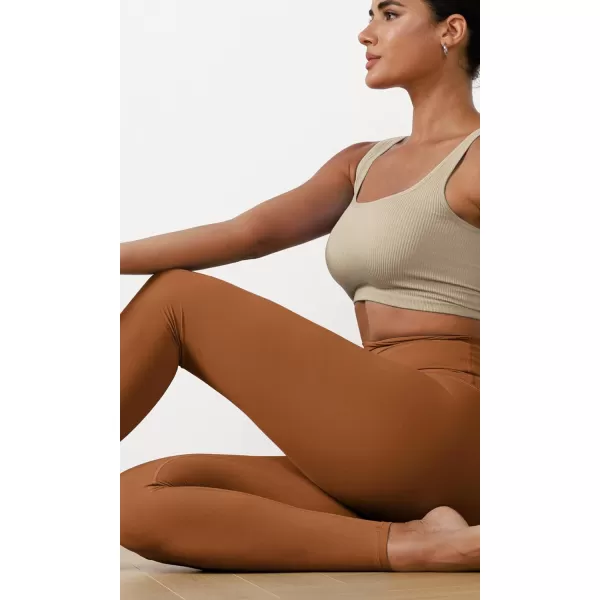 ODODOS ODCLOUD 2Pack Buttery Soft Lounge Yoga Leggings for Women 23quot  25quot 28quot High Waist Yoga PantsBlackcaramel