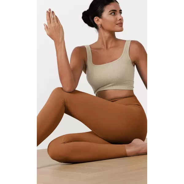 ODODOS ODCLOUD 2Pack Buttery Soft Lounge Yoga Leggings for Women 23quot  25quot 28quot High Waist Yoga PantsBlackcaramel