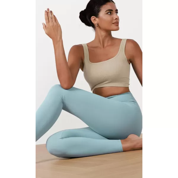ODODOS ODCLOUD 2Pack Buttery Soft Lounge Yoga Leggings for Women 23quot  25quot 28quot High Waist Yoga PantsBlackchambray