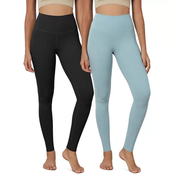 ODODOS ODCLOUD 2Pack Buttery Soft Lounge Yoga Leggings for Women 23quot  25quot 28quot High Waist Yoga PantsBlackchambray
