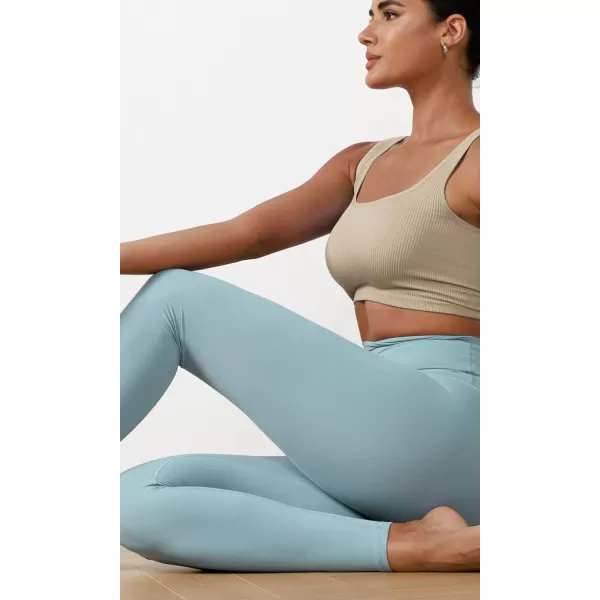 ODODOS ODCLOUD 2Pack Buttery Soft Lounge Yoga Leggings for Women 23quot  25quot 28quot High Waist Yoga PantsBlackchambray