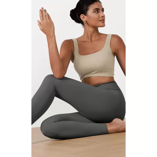 ODODOS ODCLOUD 2Pack Buttery Soft Lounge Yoga Leggings for Women 23quot  25quot 28quot High Waist Yoga PantsBlackcharcoal