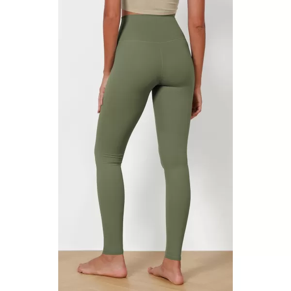 ODODOS ODCLOUD 2Pack Buttery Soft Lounge Yoga Leggings for Women 23quot  25quot 28quot High Waist Yoga PantsBlackdark Olive