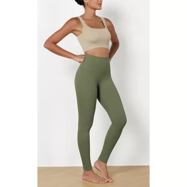 ODODOS ODCLOUD 2Pack Buttery Soft Lounge Yoga Leggings for Women 23quot  25quot 28quot High Waist Yoga PantsBlackdark Olive