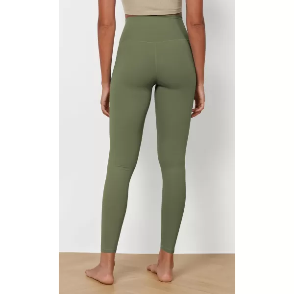 ODODOS ODCLOUD 2Pack Buttery Soft Lounge Yoga Leggings for Women 23quot  25quot 28quot High Waist Yoga PantsBlackdark Olive