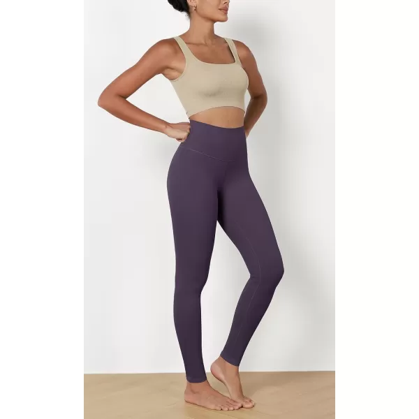 ODODOS ODCLOUD 2Pack Buttery Soft Lounge Yoga Leggings for Women 23quot  25quot 28quot High Waist Yoga PantsBlackdark Purple