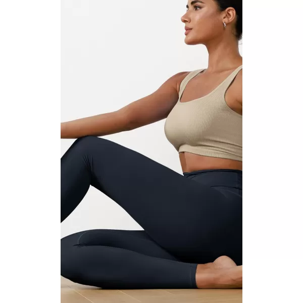 ODODOS ODCLOUD 2Pack Buttery Soft Lounge Yoga Leggings for Women 23quot  25quot 28quot High Waist Yoga PantsBlackdeep Navy