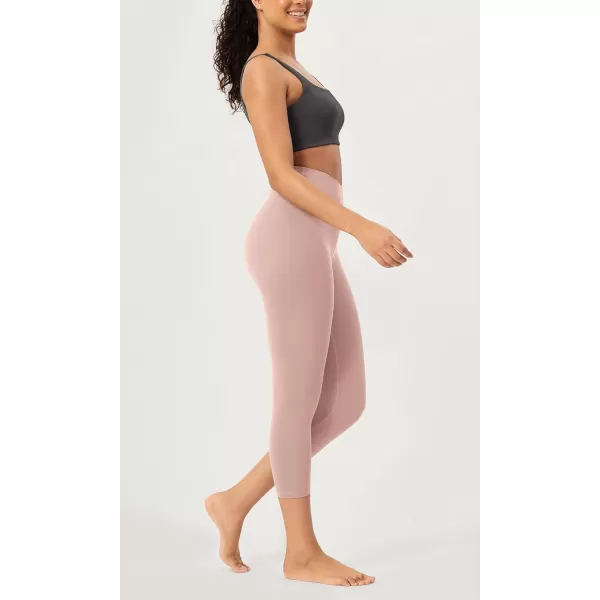 ODODOS ODCLOUD 2Pack Buttery Soft Lounge Yoga Leggings for Women 23quot  25quot 28quot High Waist Yoga PantsBlackdusty Pink
