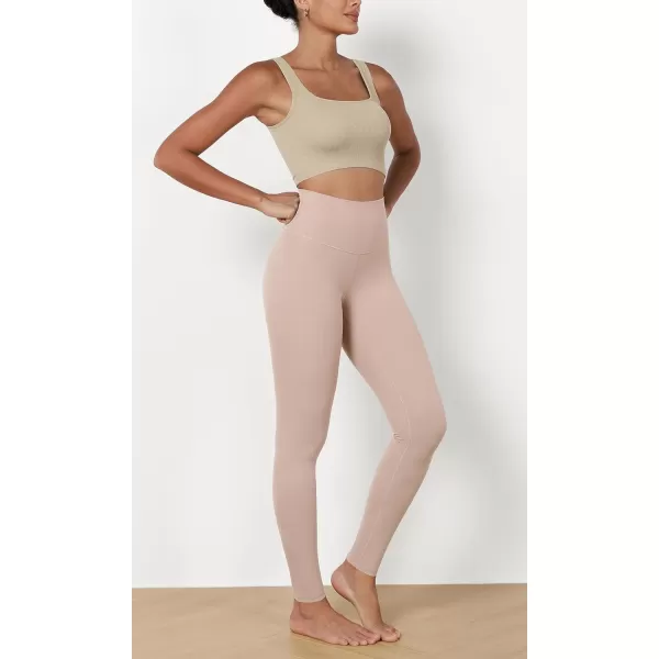 ODODOS ODCLOUD 2Pack Buttery Soft Lounge Yoga Leggings for Women 23quot  25quot 28quot High Waist Yoga PantsBlackdusty Pink