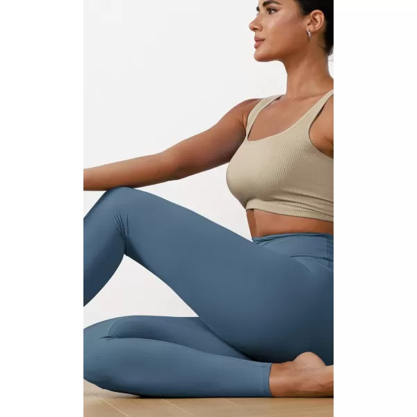 ODODOS ODCLOUD 2Pack Buttery Soft Lounge Yoga Leggings for Women 23quot  25quot 28quot High Waist Yoga PantsBlackink Blue