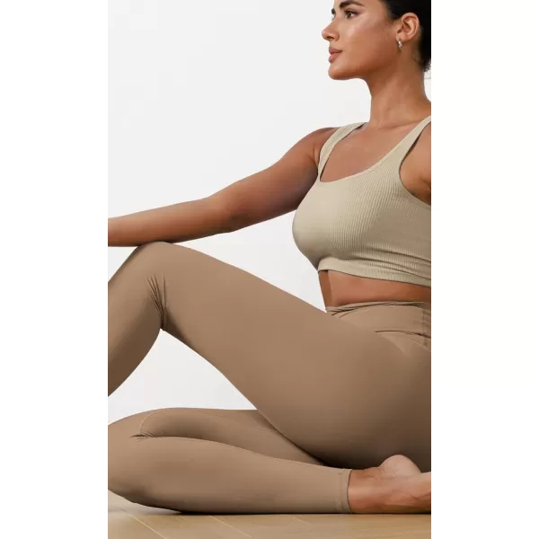 ODODOS ODCLOUD 2Pack Buttery Soft Lounge Yoga Leggings for Women 23quot  25quot 28quot High Waist Yoga PantsBlacklight Brown