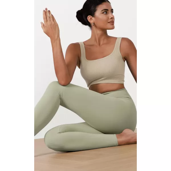 ODODOS ODCLOUD 2Pack Buttery Soft Lounge Yoga Leggings for Women 23quot  25quot 28quot High Waist Yoga PantsBlacklime Stone