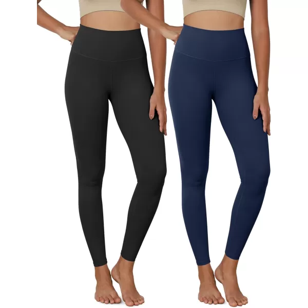 ODODOS ODCLOUD 2Pack Buttery Soft Lounge Yoga Leggings for Women 23quot  25quot 28quot High Waist Yoga PantsBlacknavy
