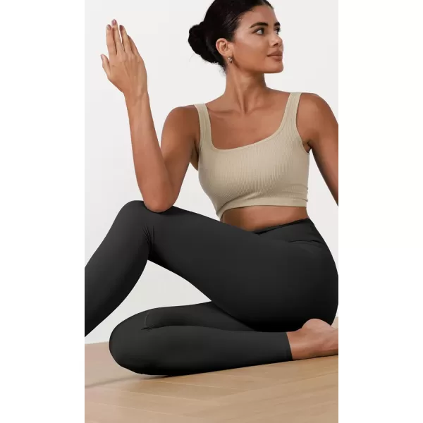ODODOS ODCLOUD 2Pack Buttery Soft Lounge Yoga Leggings for Women 23quot  25quot 28quot High Waist Yoga PantsBlackonyx Black Grey
