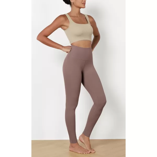 ODODOS ODCLOUD 2Pack Buttery Soft Lounge Yoga Leggings for Women 23quot  25quot 28quot High Waist Yoga PantsBlackpurple Taupe